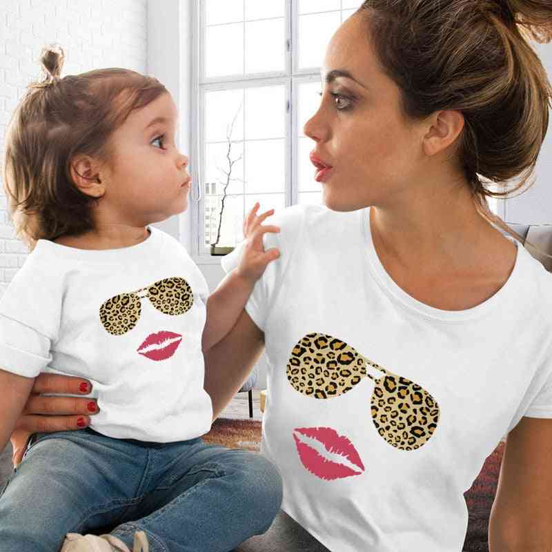 T-shirt donna e bambino ciglia, t-shirt abbinata alla famiglia