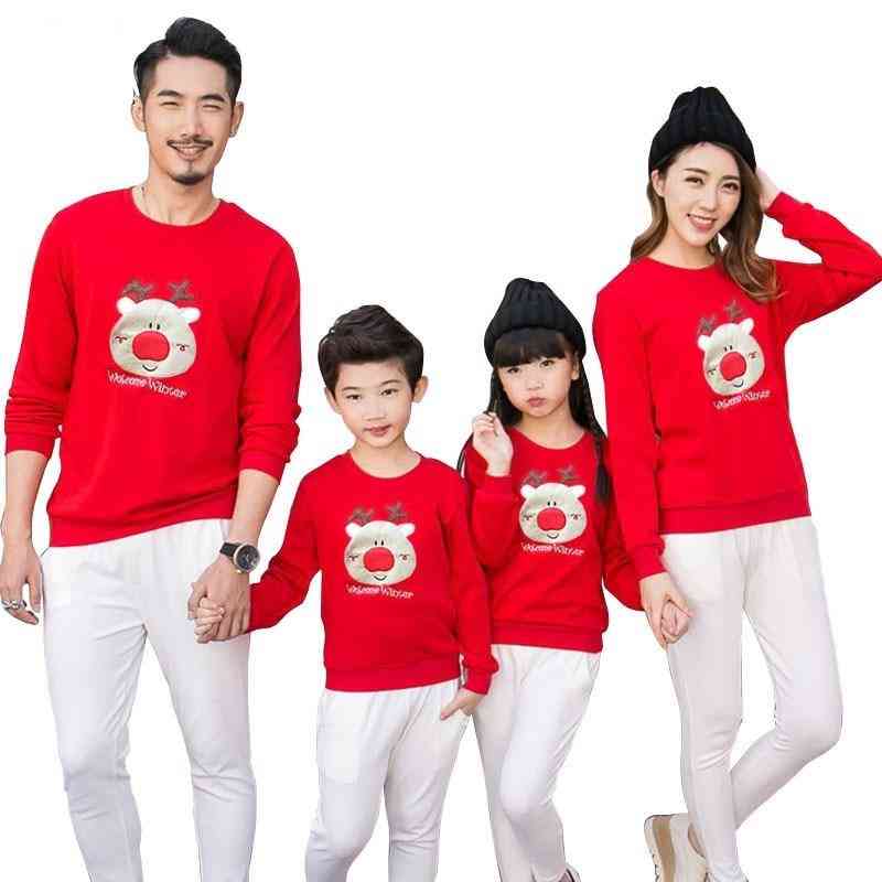 Family, Christmas Deer Kid Shirts, Mother Father Clothing