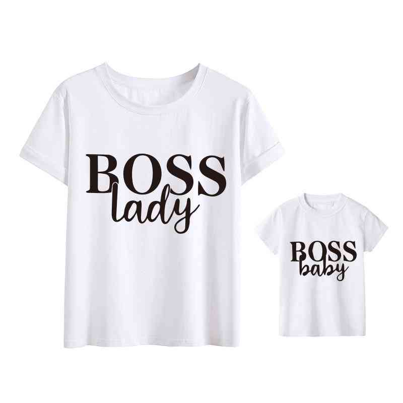 Boss Lady Print Family Matching Clothes T-shirt