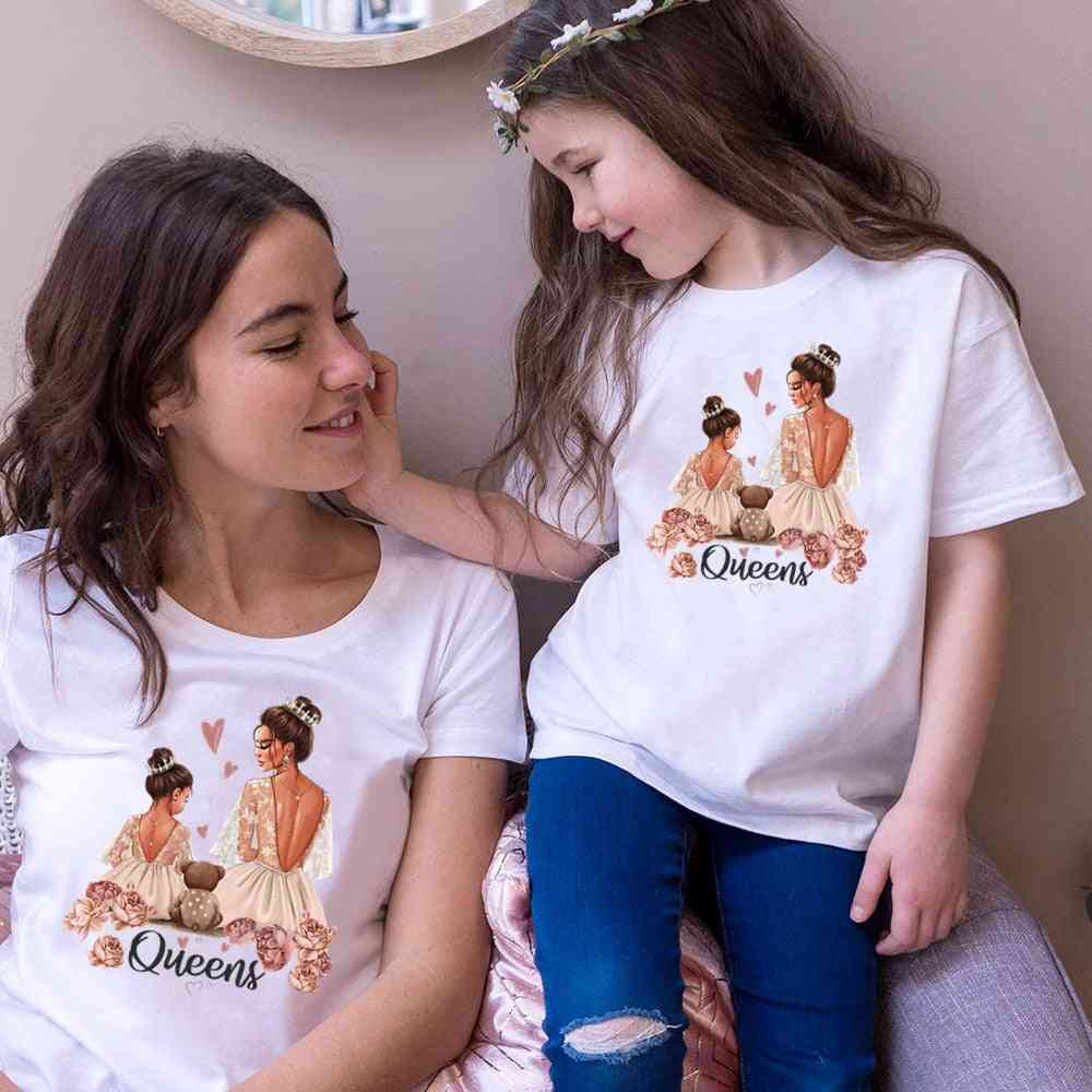 New Fashion Family Look T-shirt, Kids&woman Tops
