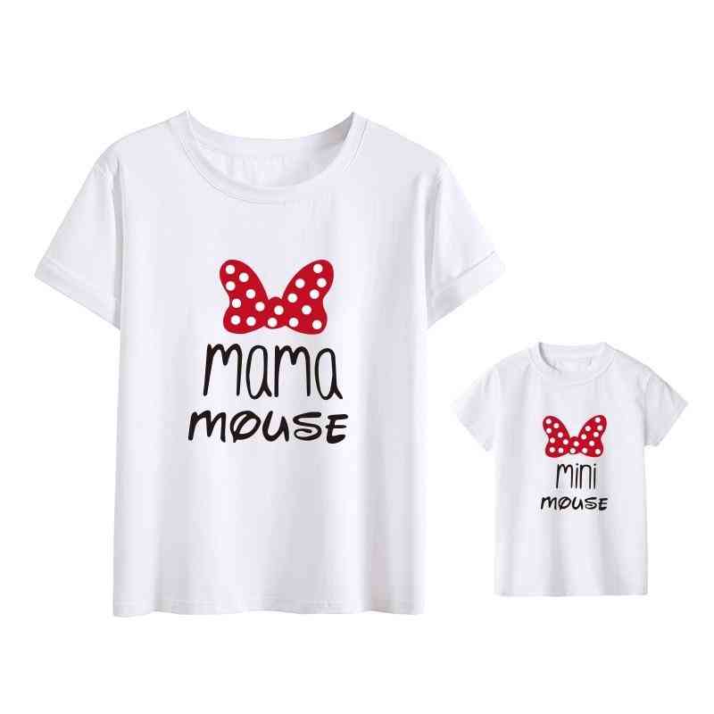Cotton Family Matching Outfits Mother And Daughter T-shirt