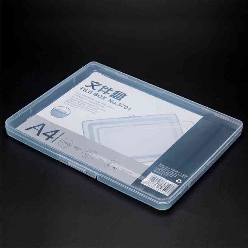 A4 Ultra-thin Portable Transparent File Box
