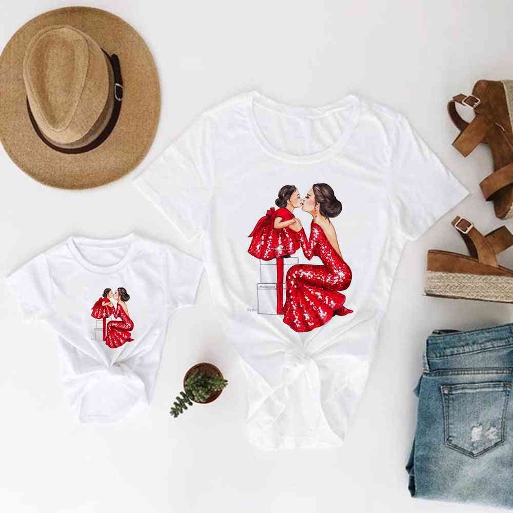 Family Mother And Daughter Clothes, Baby T-shirt ( Set-6 )