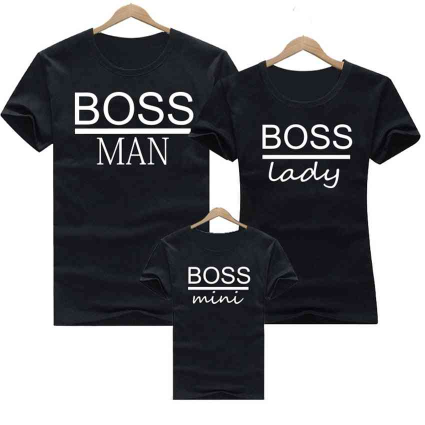 Boss Lady Print Family Matching Clothes T-shirts