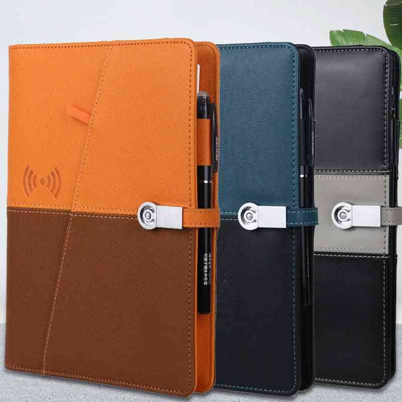 Trådløs opladning notebook business løsblade indbygget 8000mah