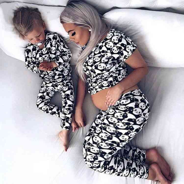 Spring- Family Matching Clothes, Pajamas Suits Set