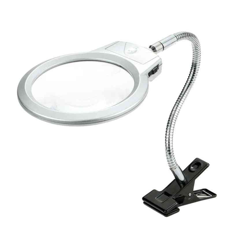 Top Desk Reading- Magnifying Book Stands, Magnifier Clip Table, Led Lamp