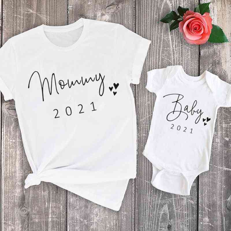 Summer- Bodysuit Rompers T-shirt For Mom And Baby