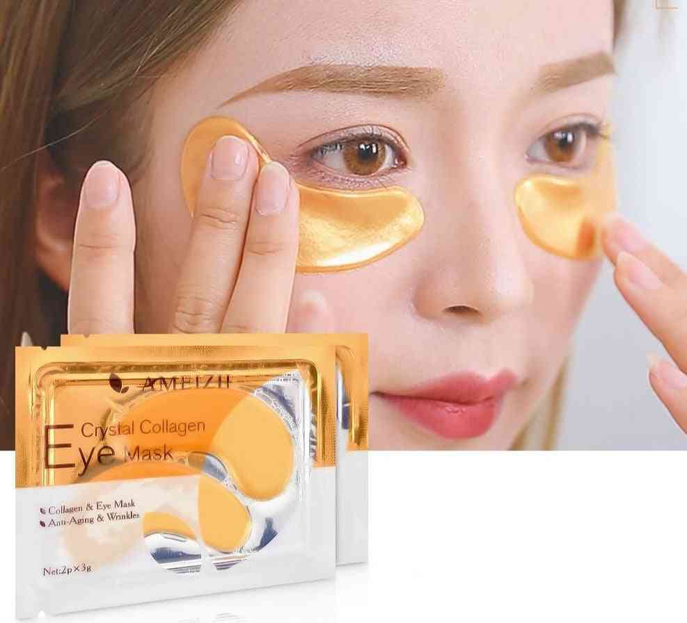Maschere per gli occhi al collagene di cristallo d'oro le occhiaie rimuovono il cerotto idratante per la cura della pelle