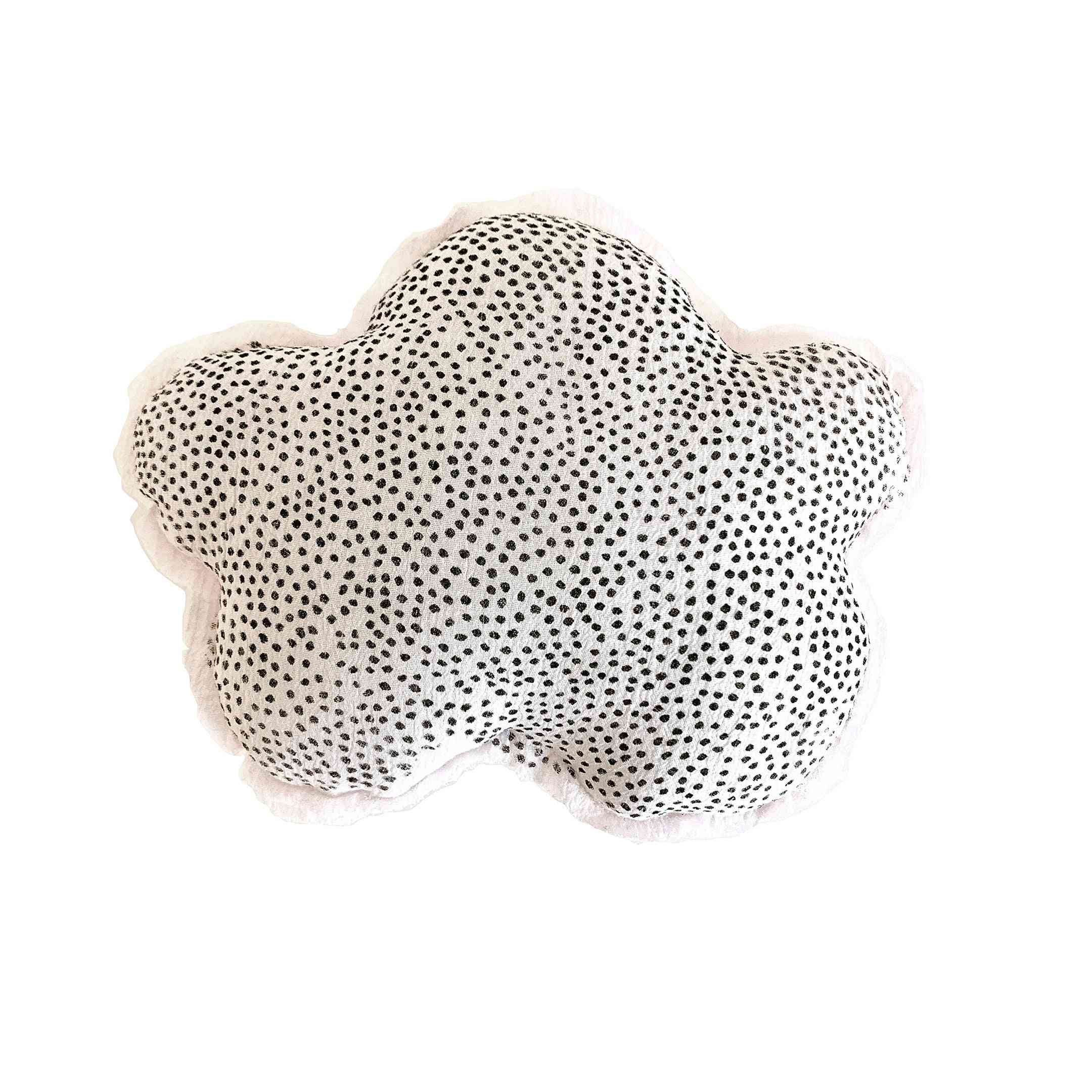 Little Beige Cloud Sshaped Pillow With Speckled Print
