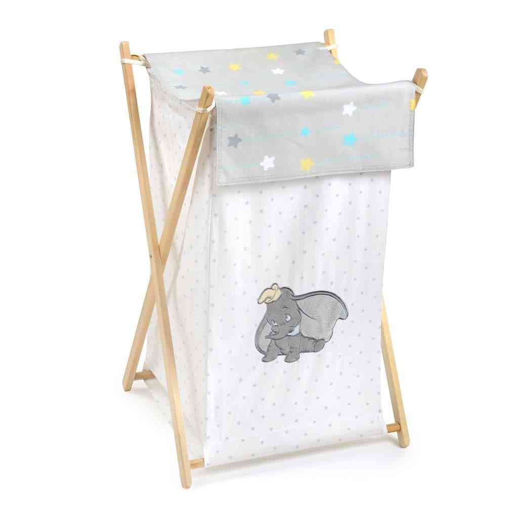 Embroidery Dumbo Laundry Cloth Basket
