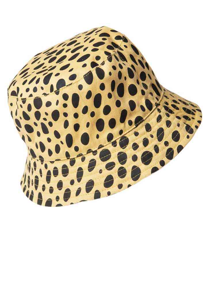 Vedierkový klobúk s potlačou geparda