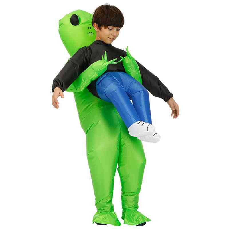 Costume gonflable vert extraterrestre robe de soirée pour enfants