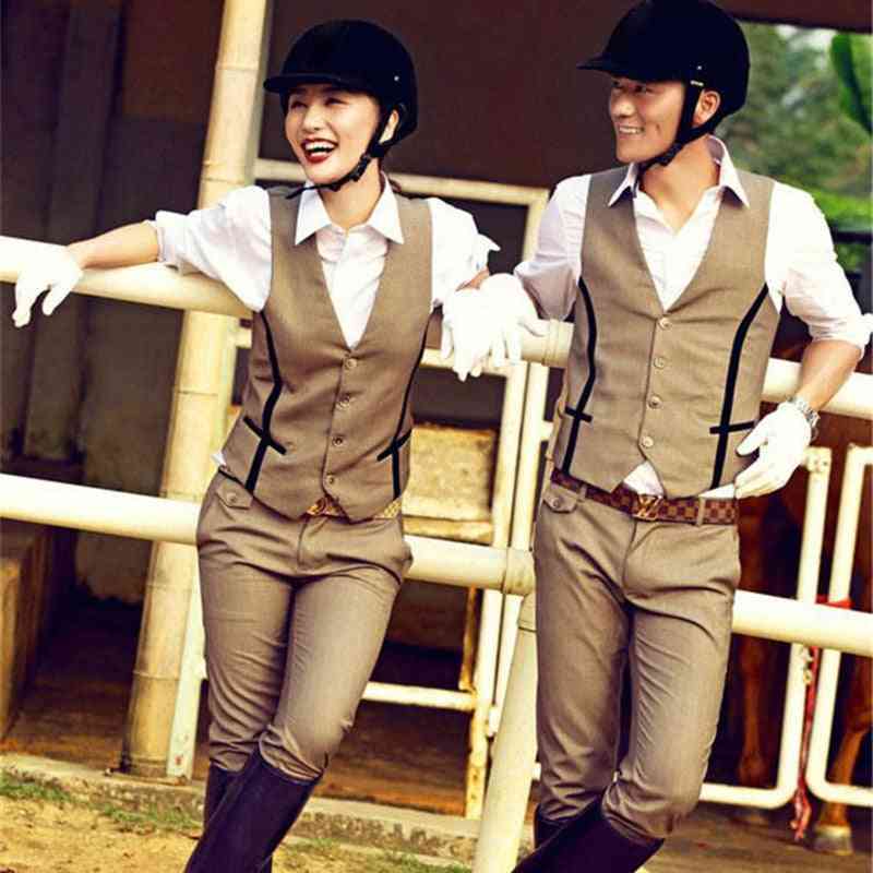 Abbigliamento da equitazione donna uomo gilet camicia pantaloni