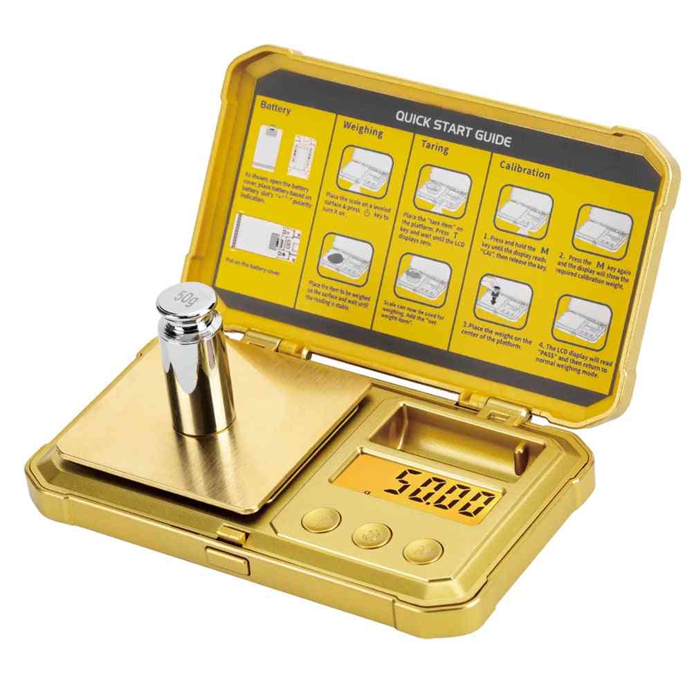 Mini strumenti di peso dell'equilibrio della bilancia dell'oro dei gioielli digitali portatili ad alta precisione