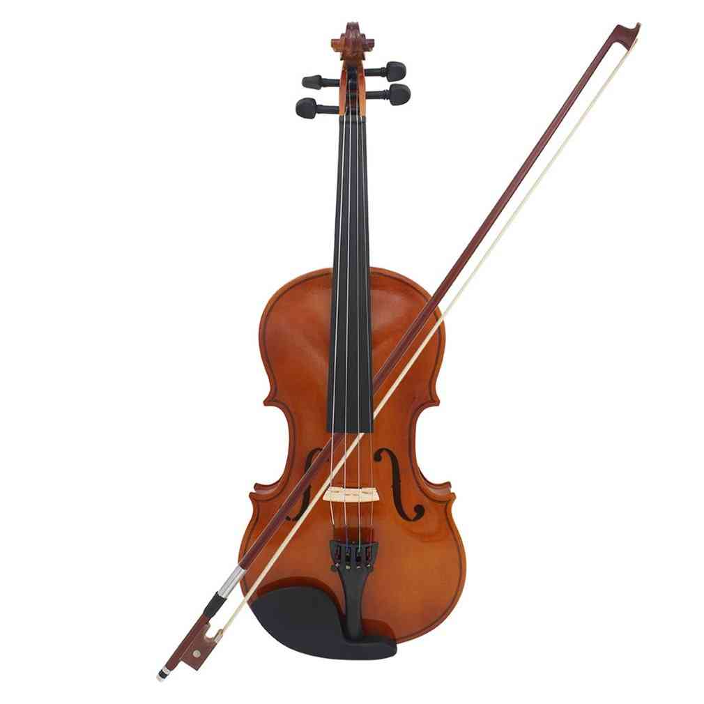Solid Wood- Violin Fiddle With Case Rosin For Beginner