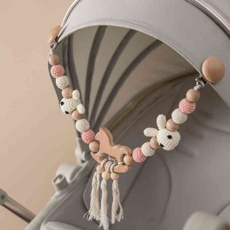 Wood Teether Baby Bed Hanging Rattles Toy
