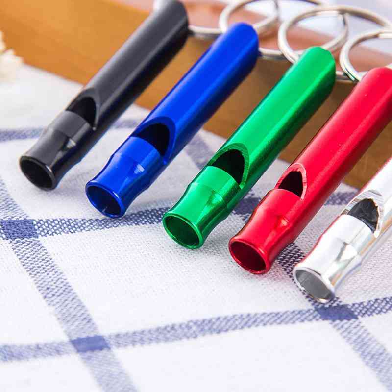 Outdoor Metal Multifunction Whistle Pendant With Keychain