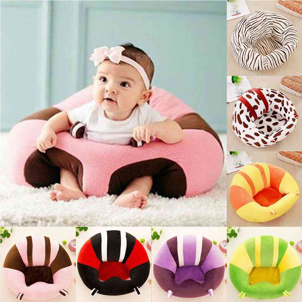 Infant Toddler Baby Kids Support Seat, Sit Up Soft Chair Cushion Sofa, Plush Pillow Toy, Bean Bag, Animal Cover