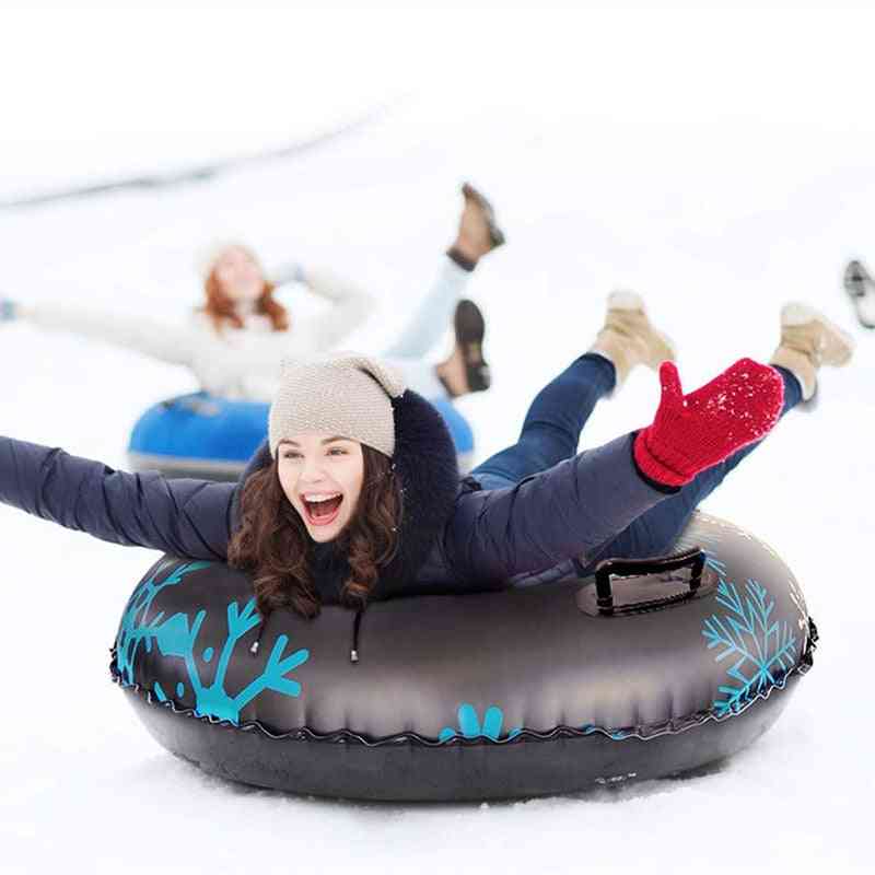 Snow Tube- Inflatable Ski Circle, Floated Skiing, Board Pvc With Handle