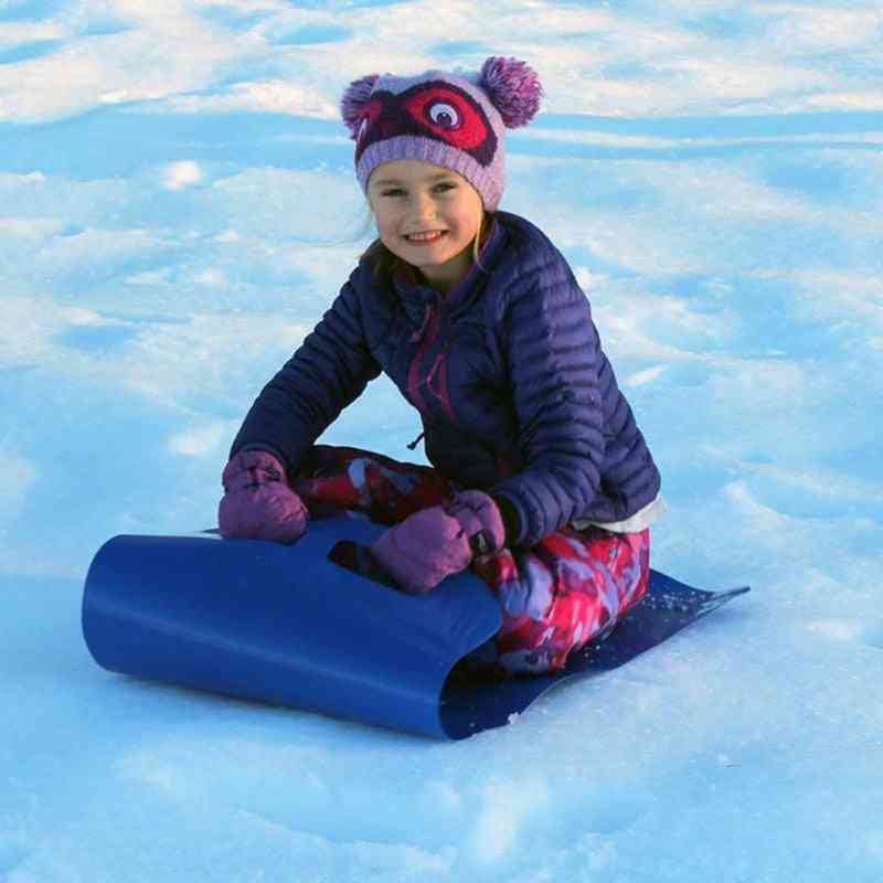 Foldable- Snowboard Flexible Roll-up, Sports Skiing Pad Sled For