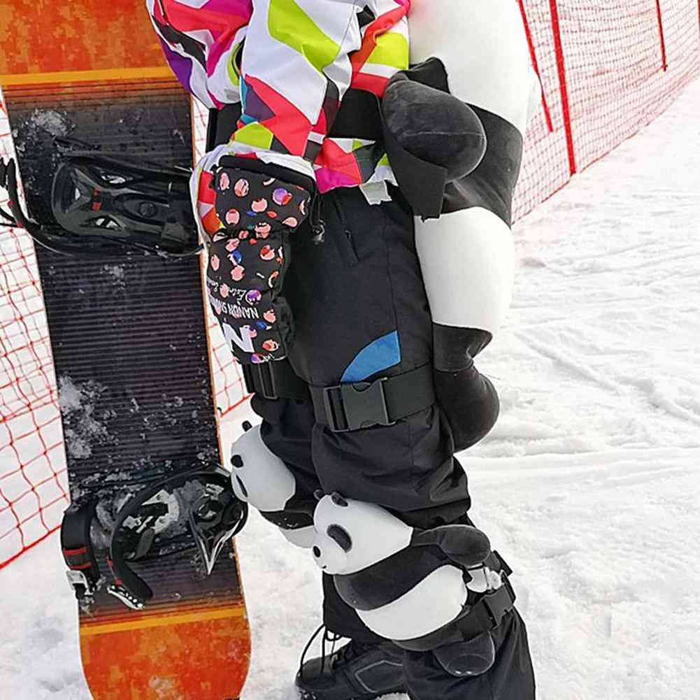 Höftskydd - sött panda snowboardskydd, knähöftskydd