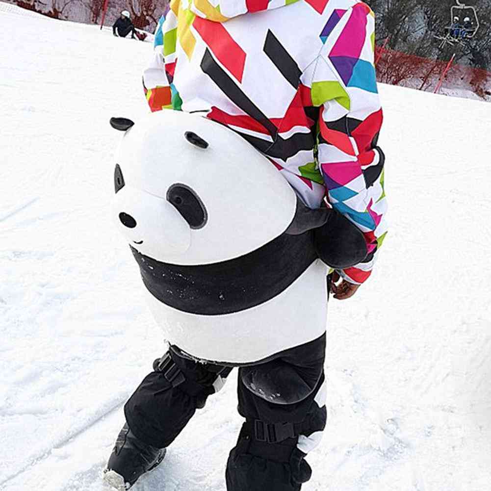 Søt panda snowboard beskyttelse skiutstyr knebeskytter