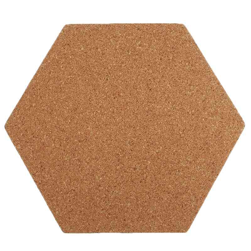 Self-adhesive Cork Board Tiles, Office, Home, Wood Photo Background, Hexagon Stickers, Wall Message Bulletin Boards