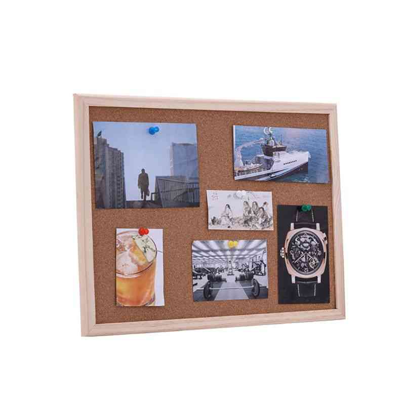 Cork Board Drawing Pine, Wood Frame Boards, Home, Office, Bar Decorative Safe Package And Delivery