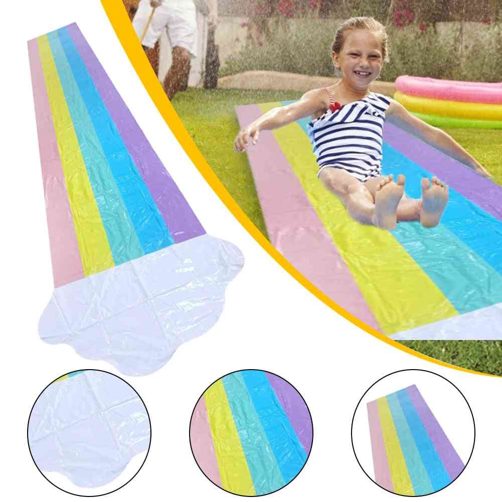 Children Rainbow Single Surf Inflatable Water Slides Pvc Surfboard