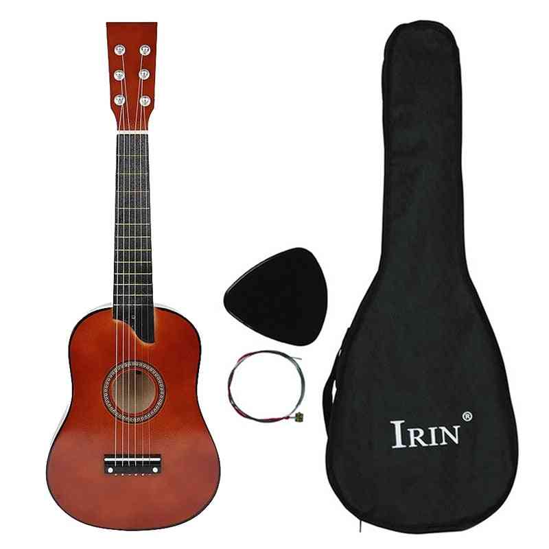 12-frets & 6-strings Guitar With Pick And Strings, Basswood Acoustic For