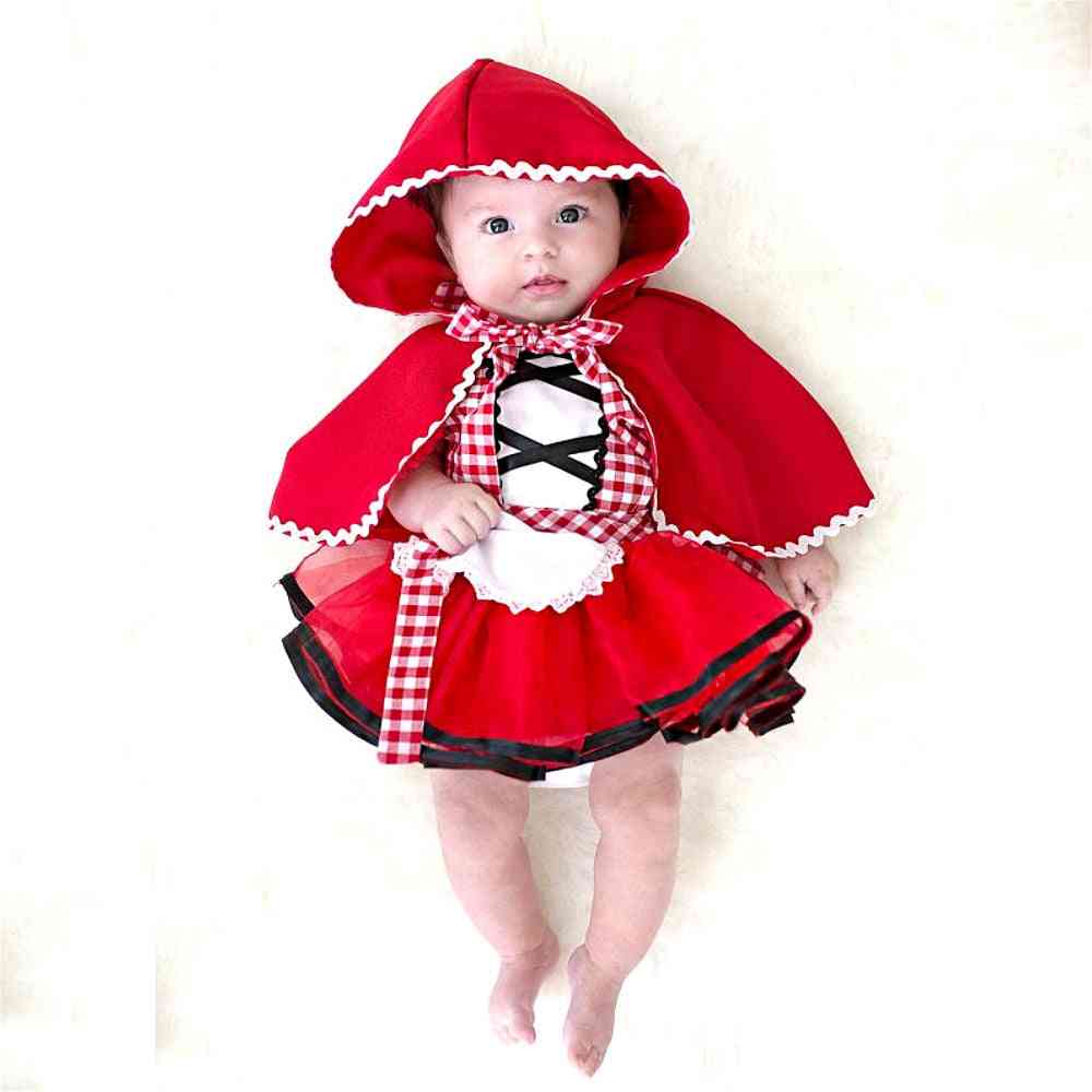 Cape cloak- lille rød ridning, hætte cosplay, foto rekvisita, tutu kjole til pige
