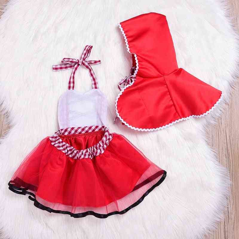 Novorozené cosplay baby girl červené tutu šaty