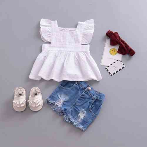 Summer- Ruffle Top Blouse, Dress T-shirt For Baby Girl