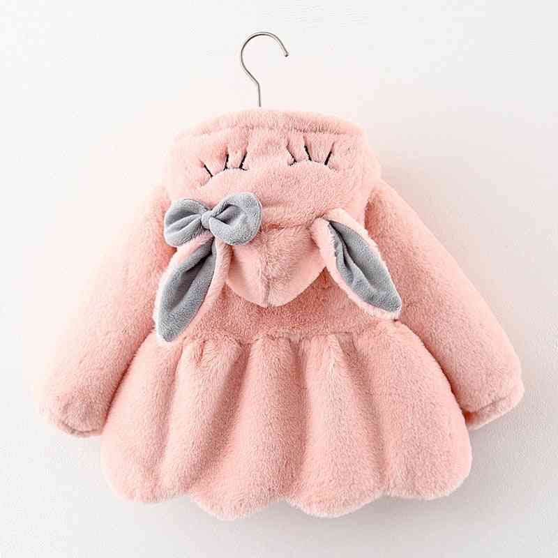 Ears Plush Baby Jacket, Christmas Sweet Princess Coat