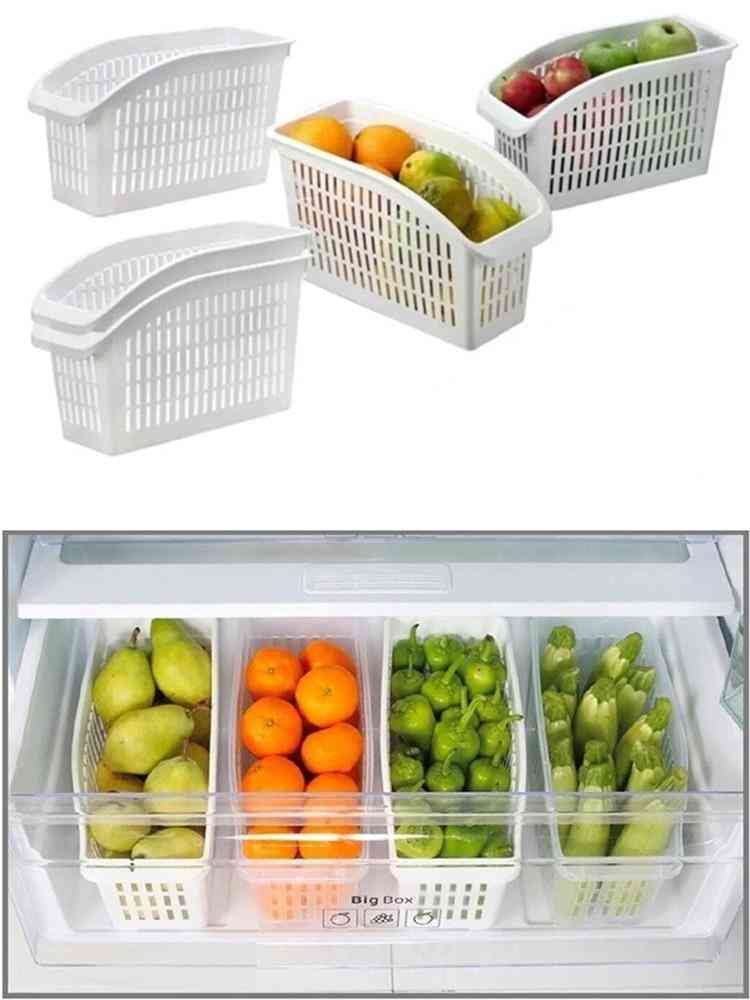 Kitchen Refrigerator Organizer Basket Container 5pcs Adjustable Storage Box