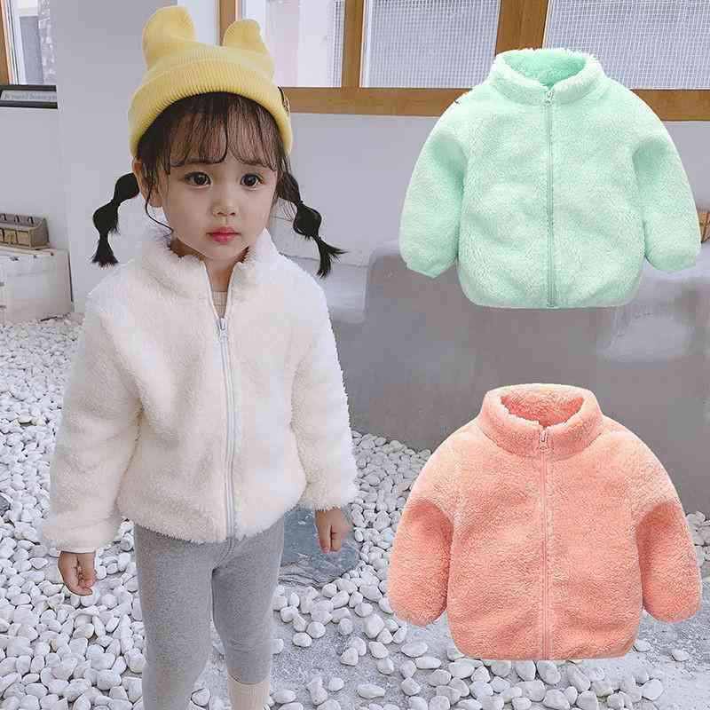 Detské zimné detské oblečenie, kabát na zips s dlhým rukávom