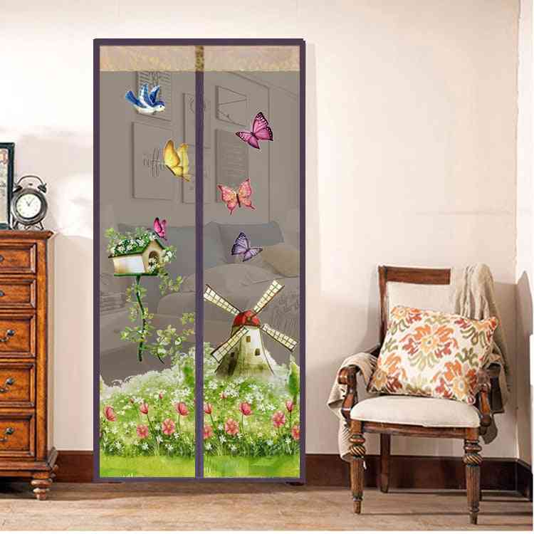 Magnetic Screen Door Hands-free Anti Curtains Mosquito Net