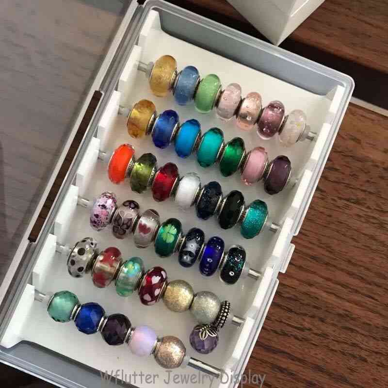 Acrylic Pandora Box Charm Beads Bracelet Ring Holder Storage Case Rack