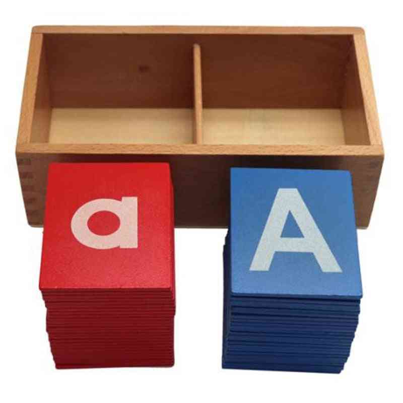 Wooden Sandpaper Letter Card With Boxes
