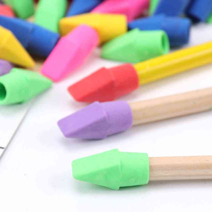 Chisel Shape Pencil Eraser, Supplies Stationery