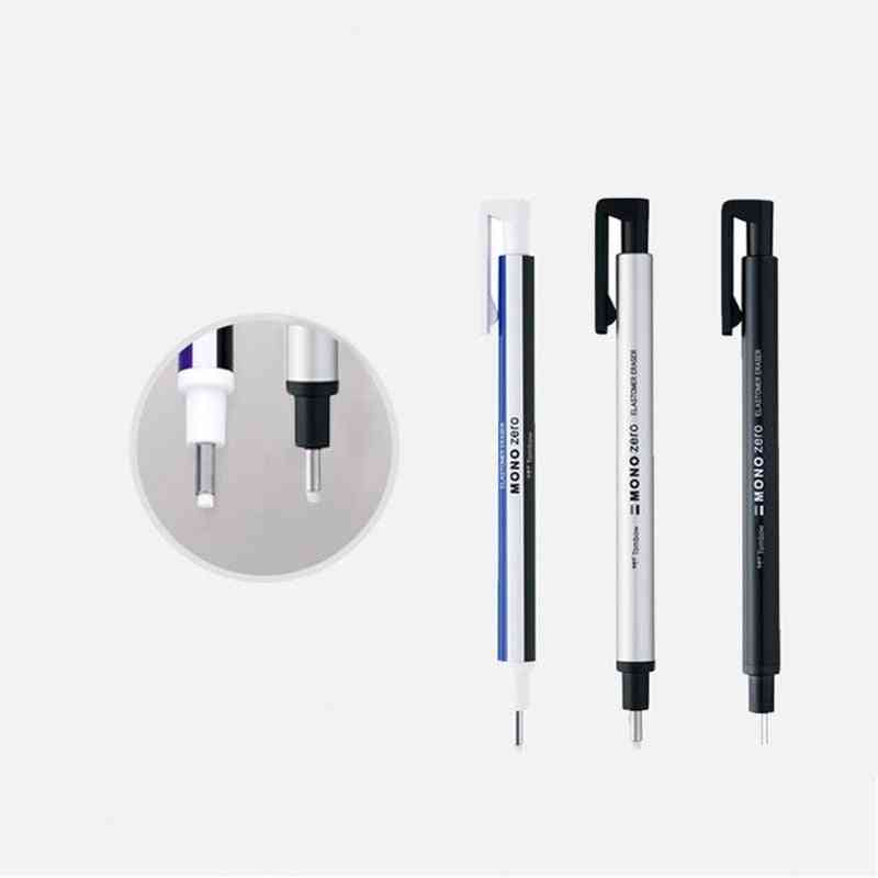 Round Tip Refill Pack Ultrafine Pencil Rubber, Drawing Eraser Pen