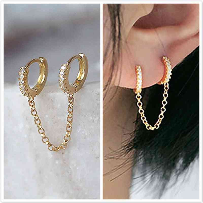 Two Hole Piercing Earrings For Women