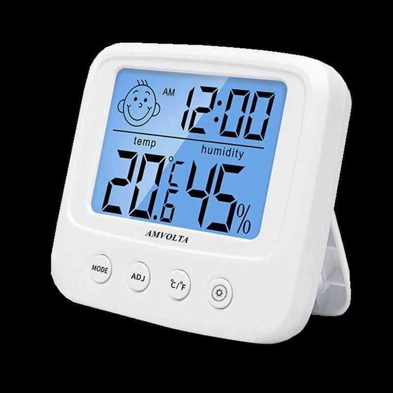 Amvolta Lcd Digital Temperature Humidity Meter Backlight Home Indoor Electronic Hygrometer