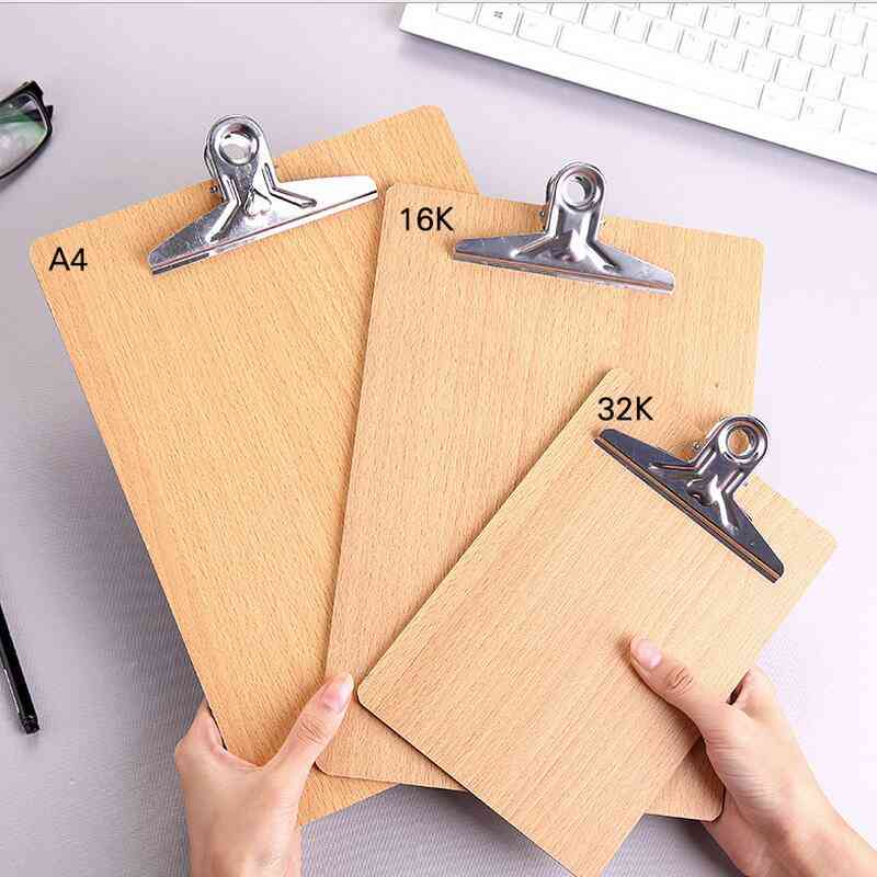 Wooden Clipboard File Folder Hard Board