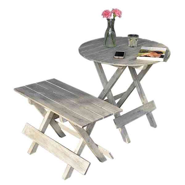 Portable Outdoor Folding Side Table And Chair Set