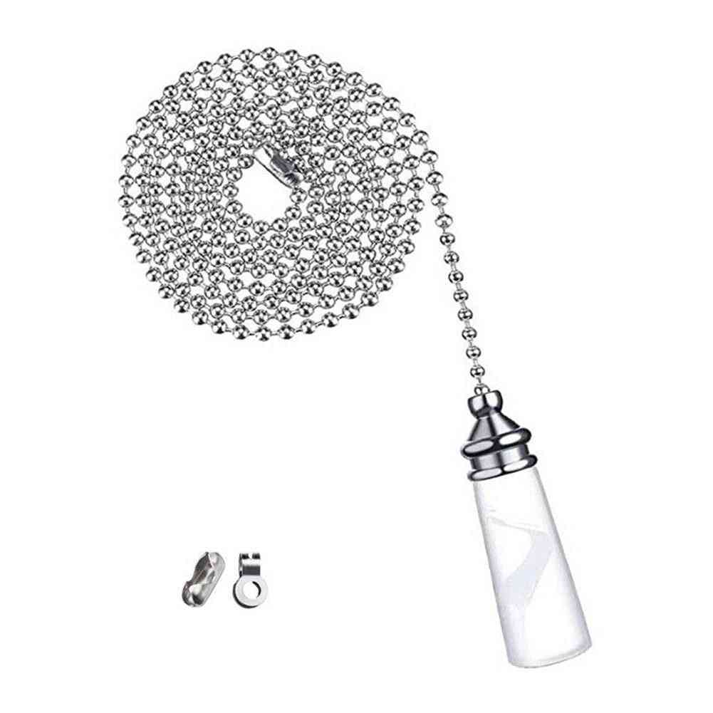 Bathroom Ceiling Light Switch Pull Cord String Crystal Handle