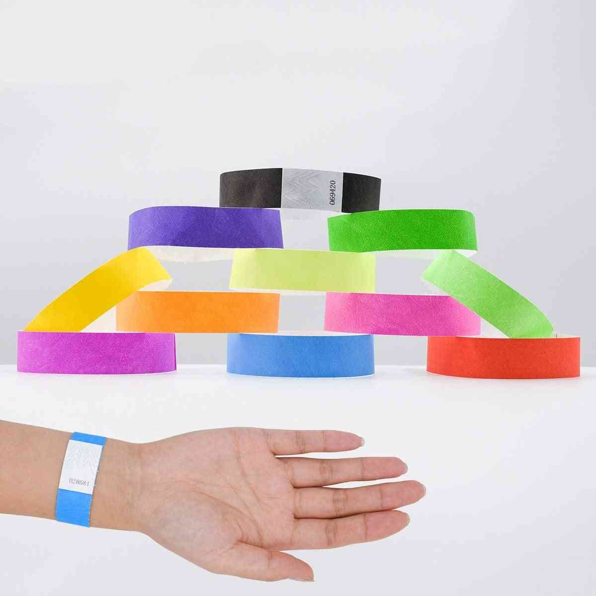 100pcs bracelets bracelet en papier synthétique pour événement et fête