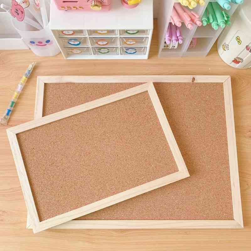 Cork Wood Wall Hanging Message Note Memo Board