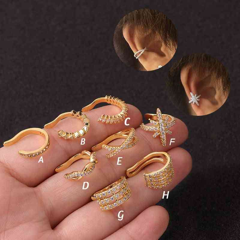 1pc Fake Piercing Jewelry Adjustable Helix Cartilage Conch Cuff Earring